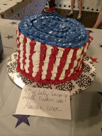 Fourth of July Surprise Inside Freedom Cake by Maureen Lowe