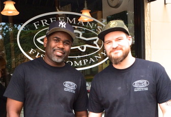 Owners Reggie Delphin and Shawn McClure of Freeman's Fish.