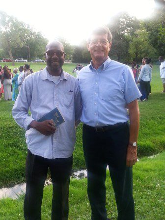 Rev. Thomas Ellis and Mayor Vic DeLuca