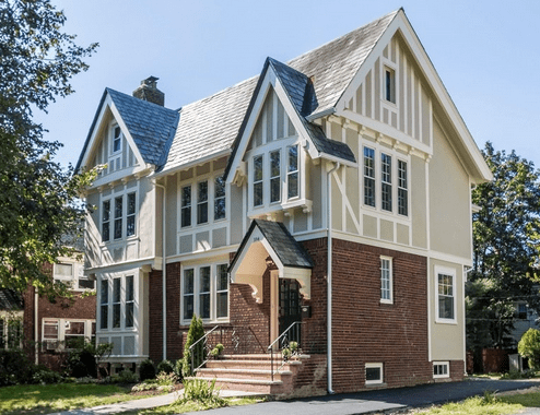 This Colonial Tudor on Montague Place has his and her walk-in closets.