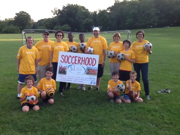 Soccerhood gets a start on raising $1,500 for the children of immigrant families to register for soccer and buy equipment.