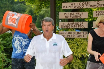 Mayor DeLuca gets doused for ALS.