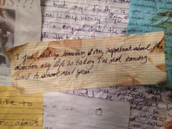Notes from "Found." Credit Brooke Lefferts.