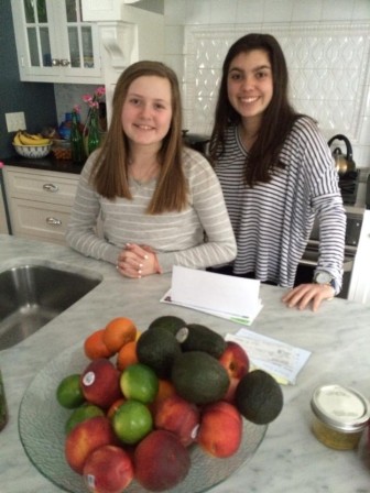 Quinn and Emma Joy of South Orange, who started 'Girls Helping Girls. Period."