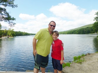 Mark and Jake Slade at Fairview Lake, NJ
