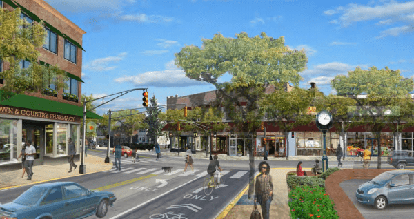 Together North Jersey's vision for Maplewood Corners at Parker and Irvington Avenue.