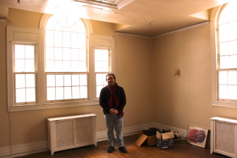 Maplewood Director of Cultural Affairs Andrew Fishman in a 3rd floor space at The Woodland.