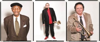 l. to r.: Giants Of Jazz 17 Honoree McCoy Tyner, Steve Turre, Claudio Roditi