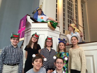 Top. Oliver Tauscher (Pharaoh), Phoebe Eccles (Moses); Middle: Michael Policarpio, Hayley Hutchinson, Jessica Hutchinson, Lilly Eccles, Jordan Haas; Bottom left to right:  James Hartley, Alex Perez