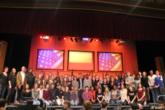 CHS cast and crew of Ragtime with Brian Stokes Mitchell