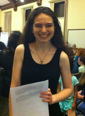 Outgoing student BOE rep Maggie Kritzberg