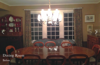 Dining room before staging. Courtesy of Sweet Life by Design.