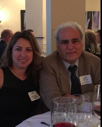 Victoria Shparber and Jafar Tabib were honored by the Millburn Chamber of Commerce for PTK's 40 years in business. Courtesy of PTK. 