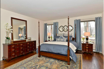 Bedroom after home staging. Courtesy of NJ Staged 2 Sell