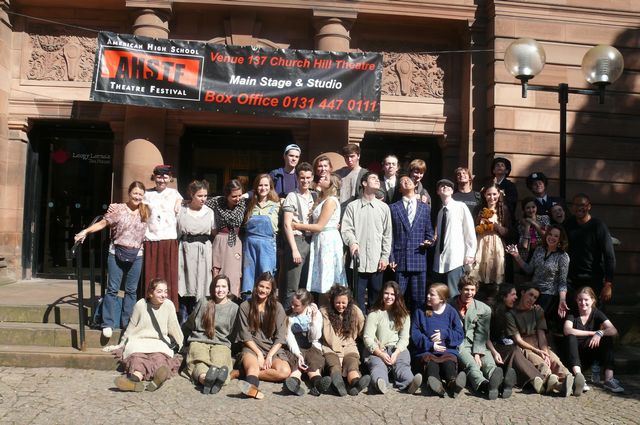 Summit High School's cast of Urinetown at the Edinburg Fringe Festival 2012