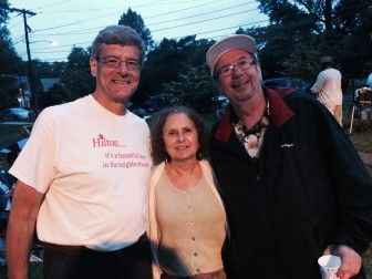 Jim Buchanan (right) with wife Carol Buchanan and Maplewood Mayor Vic DeLuca