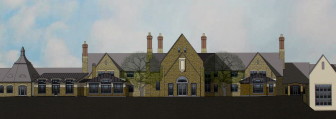 South elevation of proposed additions to Ward Homestead at Winchester Gardents