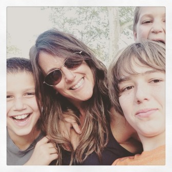 Pamela Bloom and her three sons. 