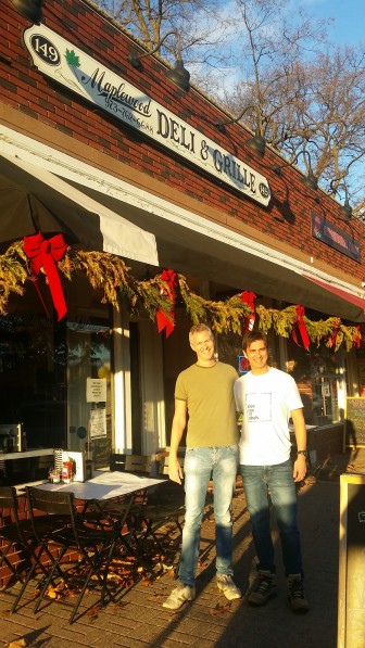 Christopher Burtt and Andres Ulloa, owners of Maplewood Deli & Grille