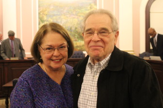 Deputy Mayor Kathleen Leventhal and husband Jerry, December 15, 2015.