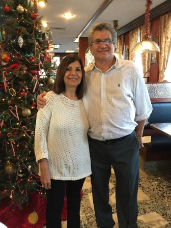 Fifi and Peter Kikianis, owners of the Park Wood Diner in Maplewood, NJ.
