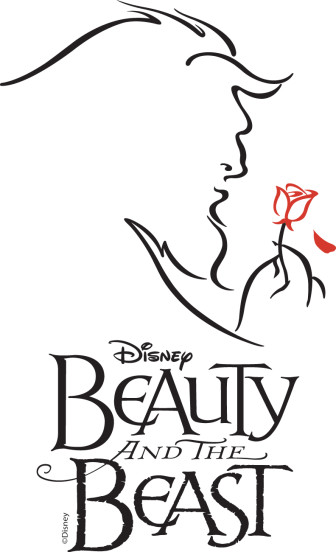 Beauty & the Beast Black-on-white-with-red-rose-v.5