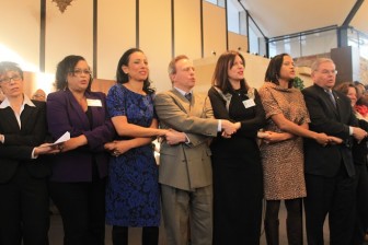 An interfaith event at Congregation Beth El, celebrating MLK day in Jan. 2016.
