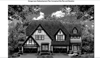 Orange Lawn townhouses rendering
