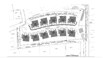 site plan for Orange Lawn townhouses