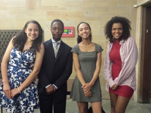 Olivia Smith, Robert Stradford, Halle Bryant, and Liana Runcie were among the CHS Scholars honored on April 27, 2016.