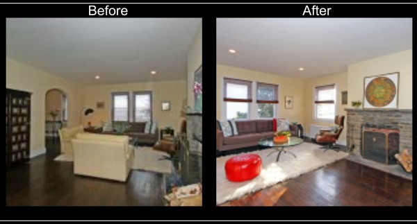Millburn home before and after living room (Amy Harris)