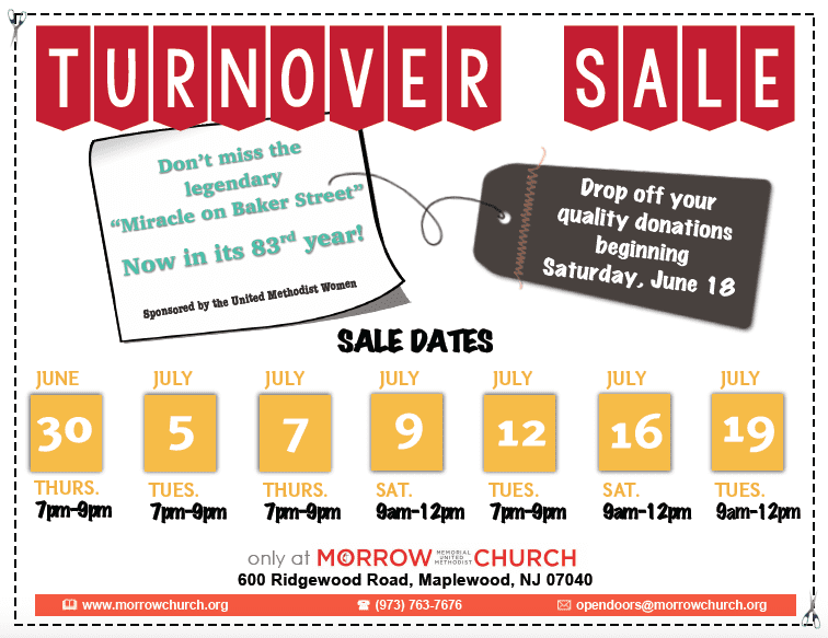 Clean Out Your Closets! Morrow Church Turnover Sale is Taking Donations