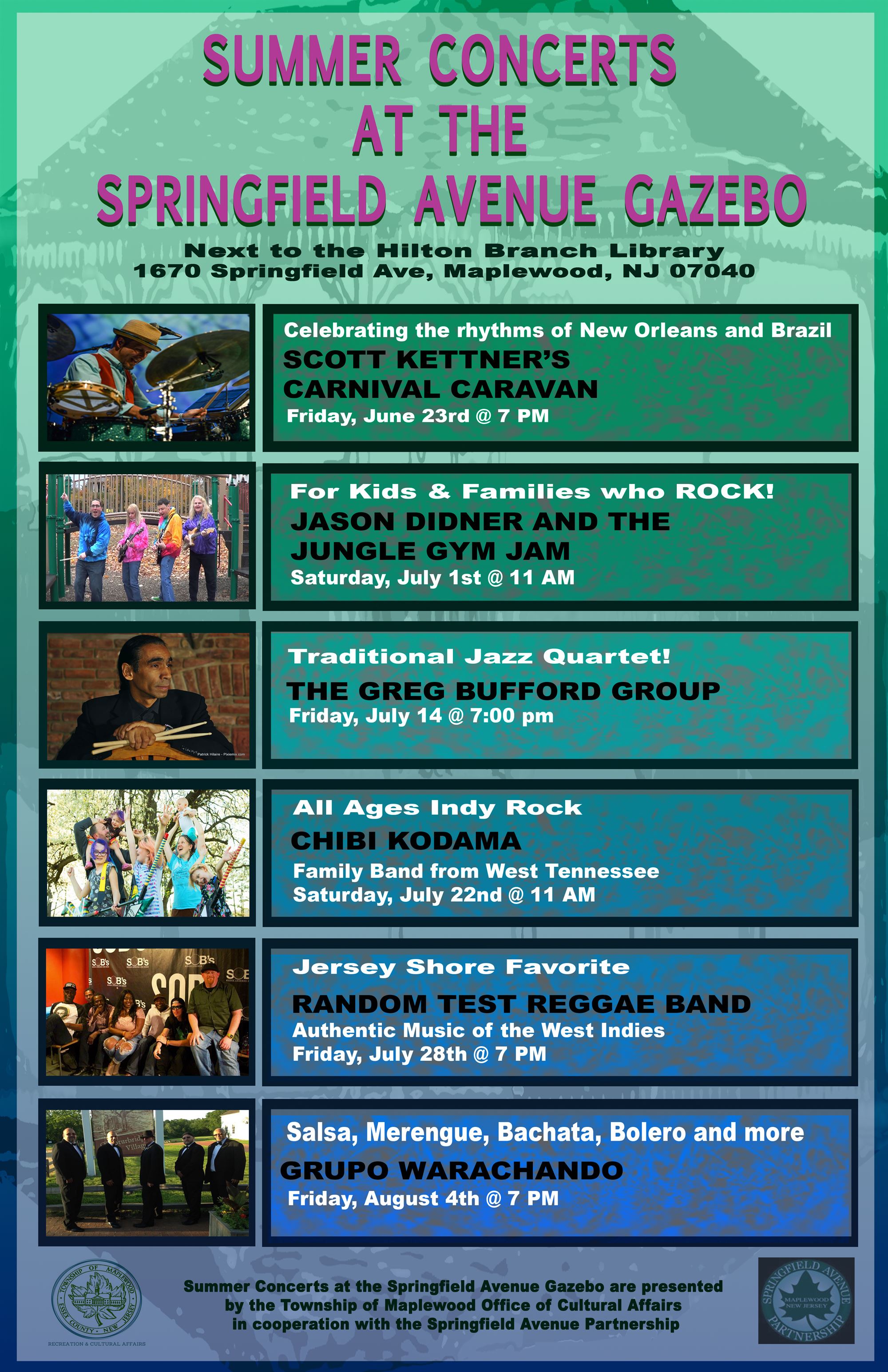 pacific current gazebo on Maplewood S Summer Concerts At The Springfield Avenue Gazebo Begin June 23 The Village Green