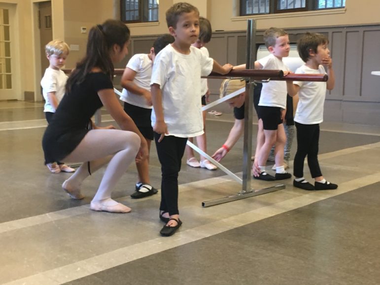 Boys at the Barre with Miss Shona�s AllBoys Ballet Class