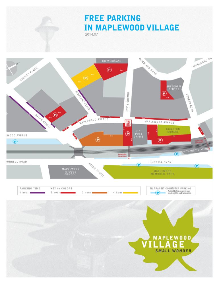 Maplewood Township Here's Where to Park in Maplewood Village Evenings