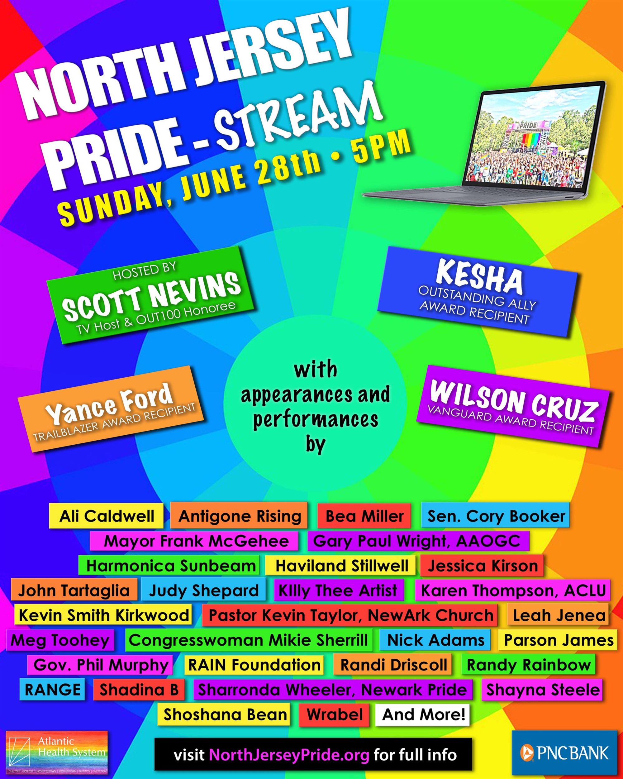 10th Annual North Jersey Pride Festival Goes Virtual Sunday June 28