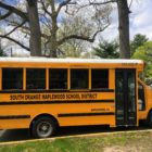 A school bus outside Marshall Elementary School