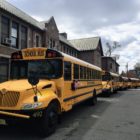 School buses outside Marshall Elementary School