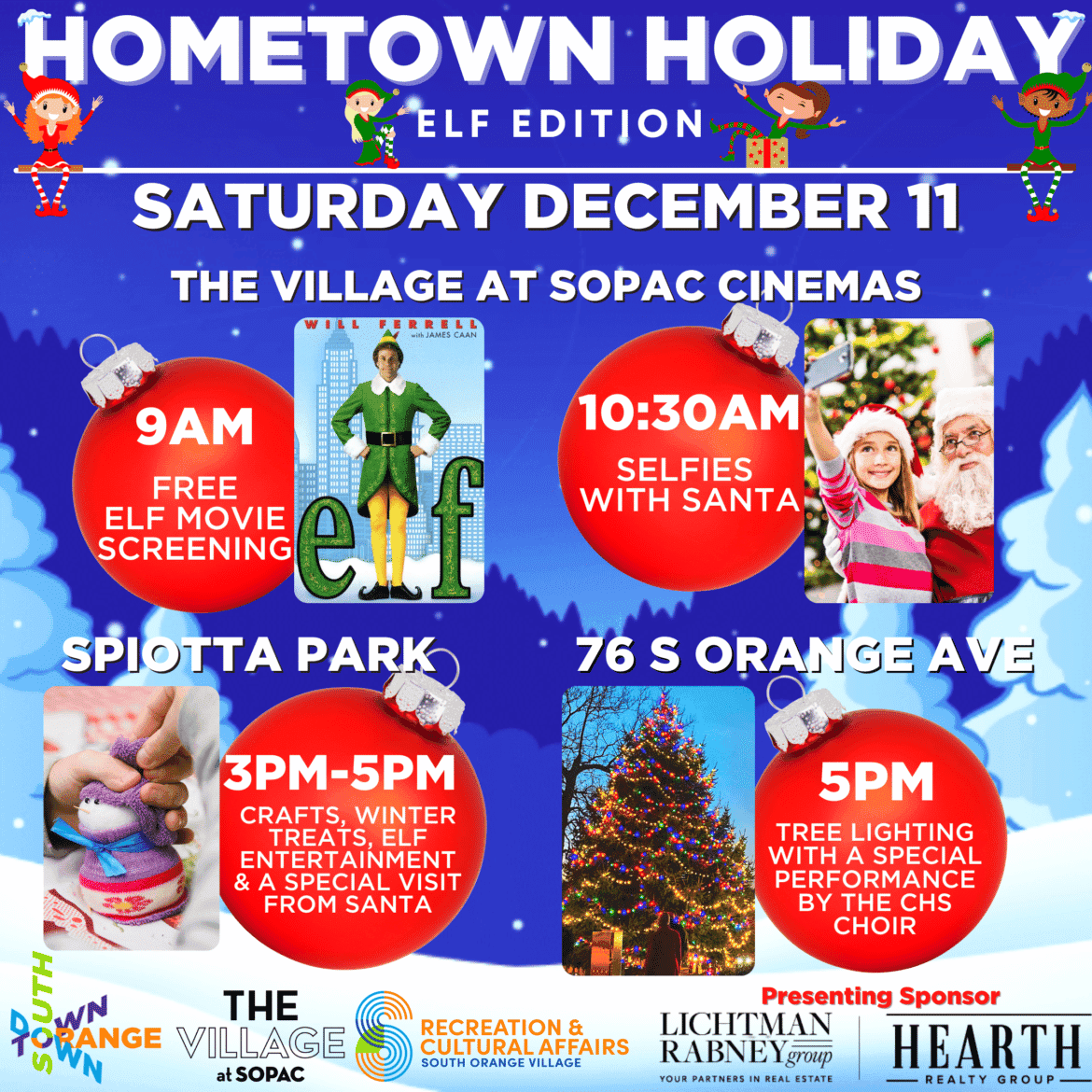 South Orange Hometown Holiday Returns With Santa, Tree Lighting & 'Elf ...