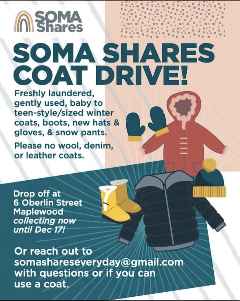 SOMA Shares Kids Winter Coat Drive Runs from Now Until December 17