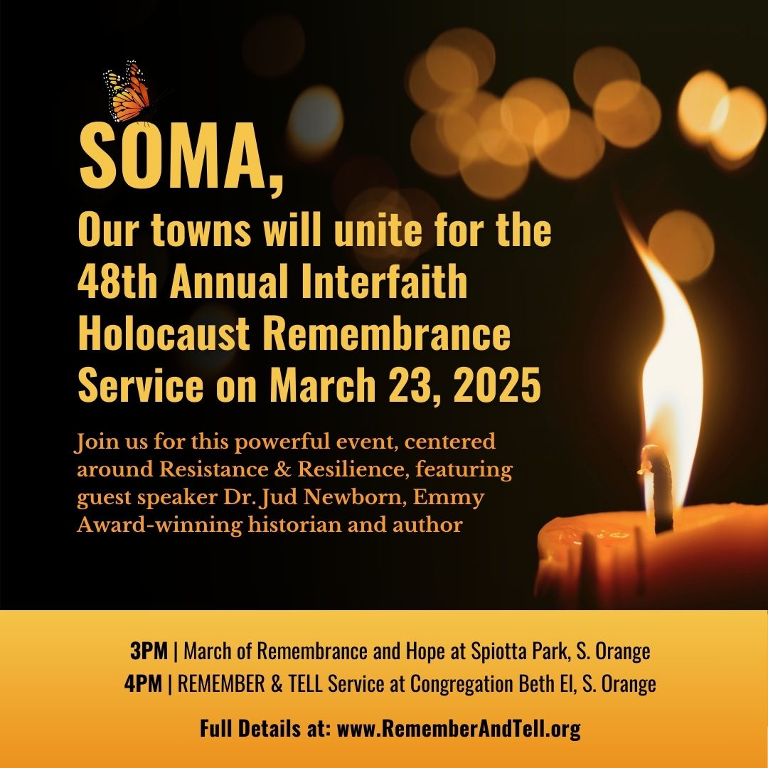 48th Annual South Orange-Maplewood Interfaith Holocaust Remembrance March 23