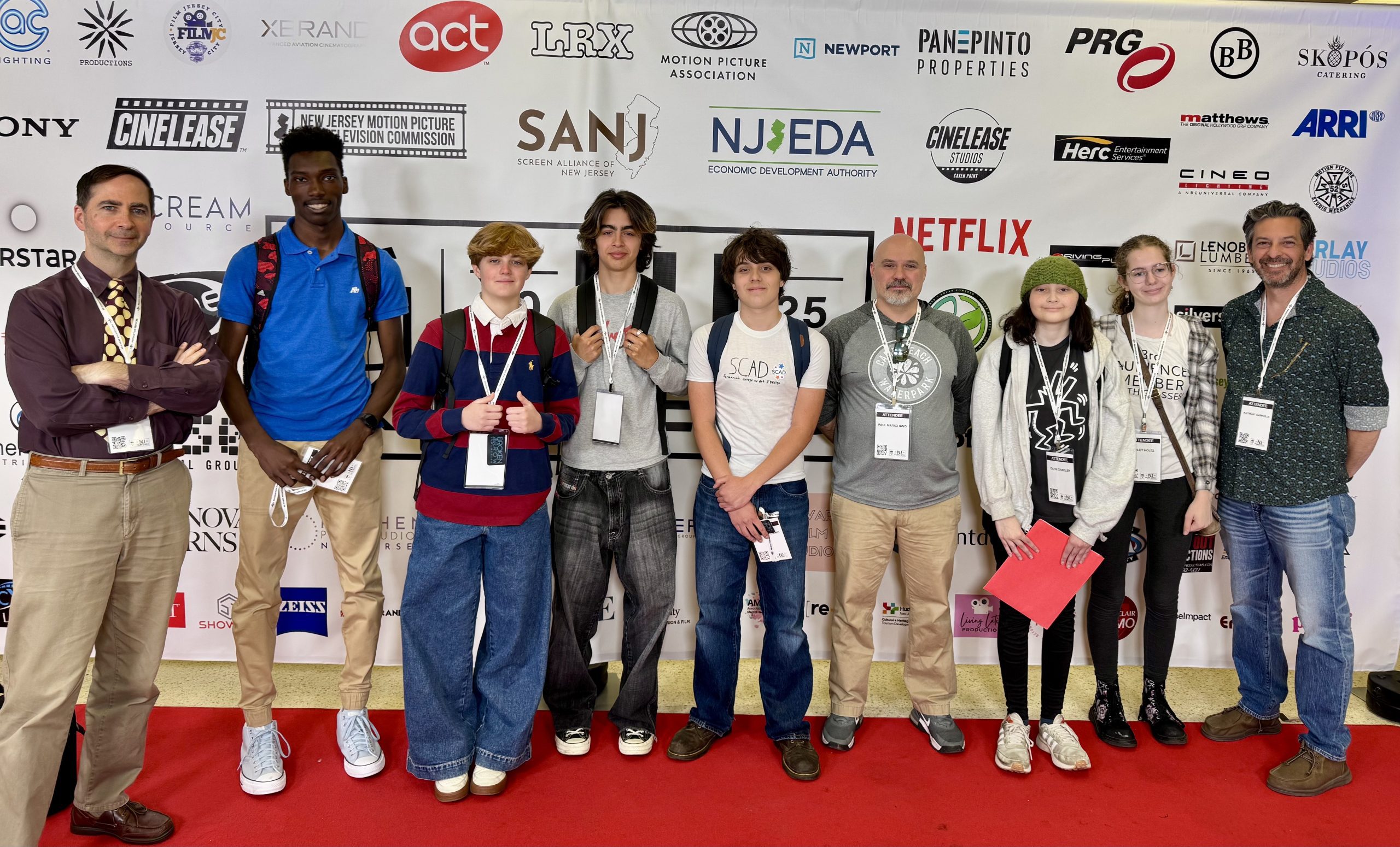 James Manno (Supervisor of the Arts), Paul Marigliano (Film and Animation Teacher), Anthony Compaglia (Television Production Teacher), students Violet Holtz, Reese Wolfinger, Oliver Penalber, Jack Regan, Olive Sandler, Earl Hart III
