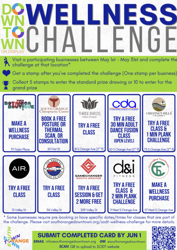 South Orange Downtown Launches Month-Long Wellness Challenge With Free ...